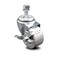 Service Caster Semi Steel Swivel TS Caster w/Roller Bearing - 3" Wheel & 12MM Stem w/Brake SCC-TS20S315-SSR-TLB-M1215 - alternate 1